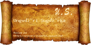 Ungvári Sugárka névjegykártya
